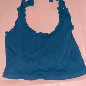 Turquoise crop top never worn before but ripped the tags off size small
